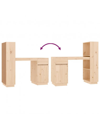 Scrivania 110x53x117 cm in Legno Massello di Pino