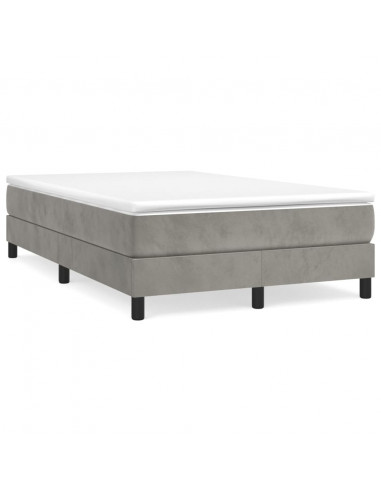 Giroletto a Molle Grigio Chiaro 120x200 cm in Velluto