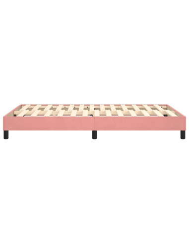 Giroletto a Molle Rosa 120x200 cm in Velluto