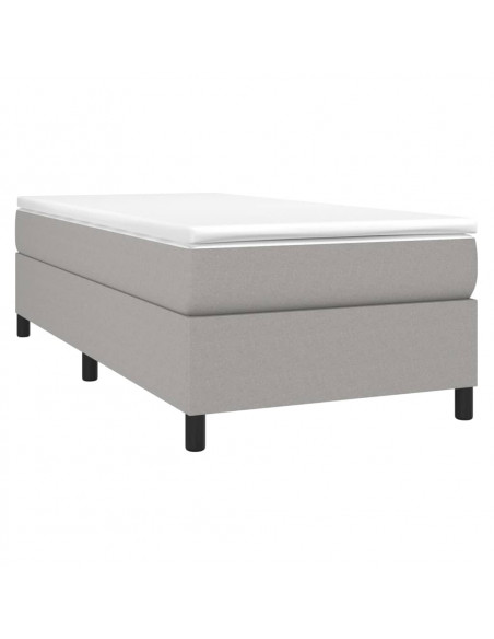 Giroletto a Molle Grigio Chiaro 80x200 cm in Tessuto