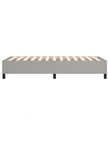 Giroletto a Molle Grigio Chiaro 80x200 cm in Tessuto