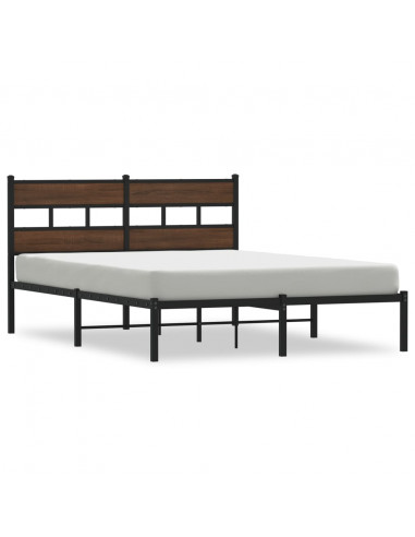 Giroletto senza Materasso con Testiera Rovere Marrone 140x200cm