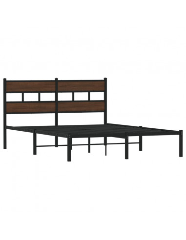 Giroletto senza Materasso con Testiera Rovere Marrone 140x200cm