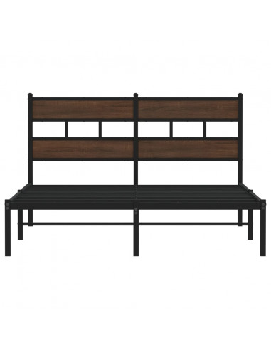 Giroletto senza Materasso con Testiera Rovere Marrone 140x200cm