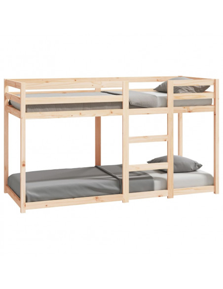 Letto a Castello 75x190 cm in Legno Massello di Pino