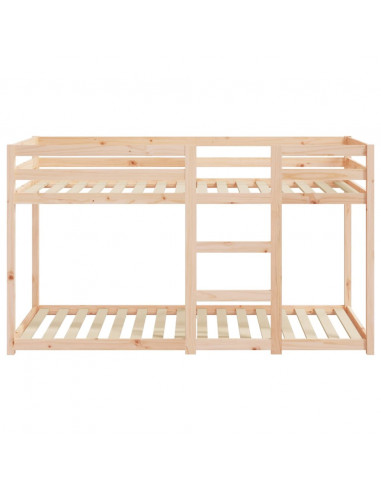 Letto a Castello 75x190 cm in Legno Massello di Pino