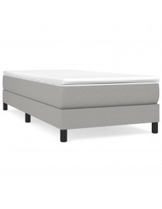 Giroletto a Molle Grigio Chiaro 80x200 cm in Tessuto 2