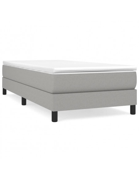 Giroletto a Molle Grigio Chiaro 80x200 cm in Tessuto