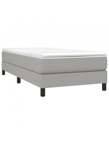 Giroletto a Molle Grigio Chiaro 80x200 cm in Tessuto