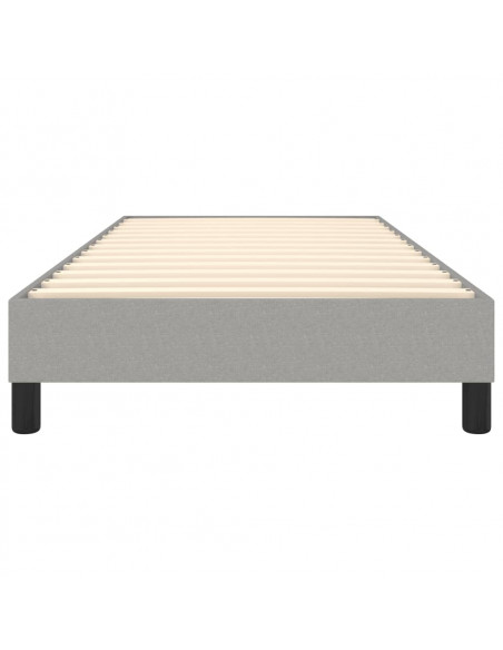 Giroletto a Molle Grigio Chiaro 80x200 cm in Tessuto