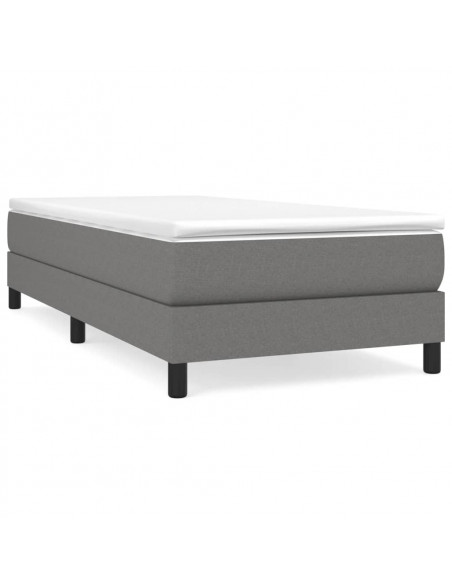 Giroletto a Molle Grigio Scuro 90x190 cm in Tessuto