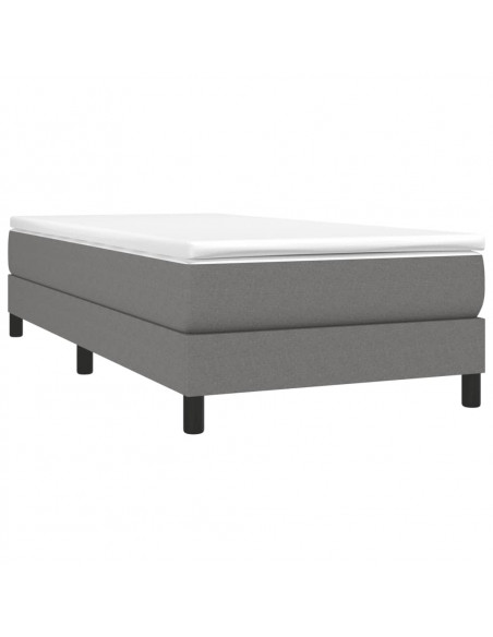 Giroletto a Molle Grigio Scuro 90x190 cm in Tessuto