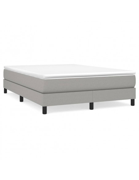 Giroletto a Molle Grigio Chiaro 140x200 cm in Tessuto