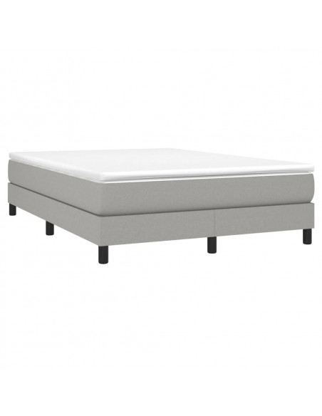 Giroletto a Molle Grigio Chiaro 140x200 cm in Tessuto