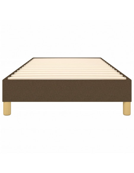 Struttura Letto a Rete a Molle Marrone Scuro 90x190 cm Tessuto