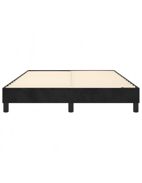 Giroletto a Molle Nero 140x190 cm in Tessuto