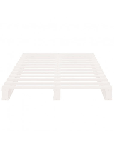 Letto a Pallet Bianco 90x200 cm in Legno Massello di Pino