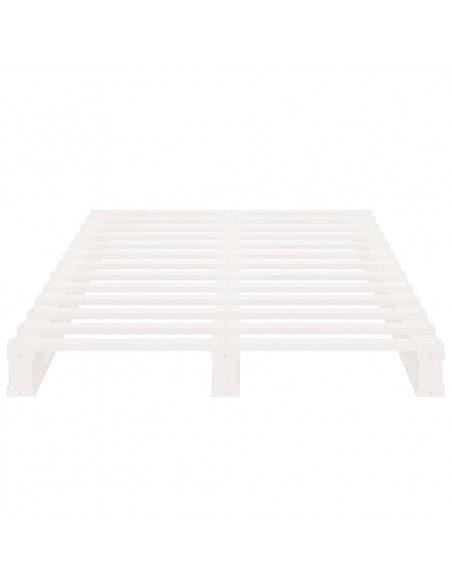 Letto a Pallet Bianco 90x200 cm in Legno Massello di Pino