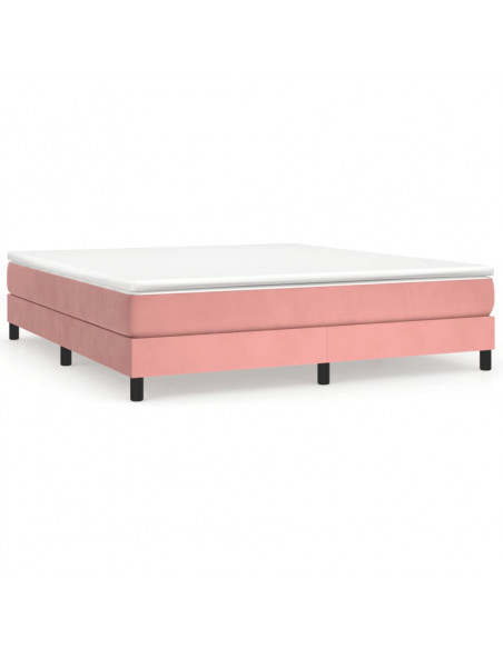 Giroletto a Molle Rosa 160x200 cm in Velluto
