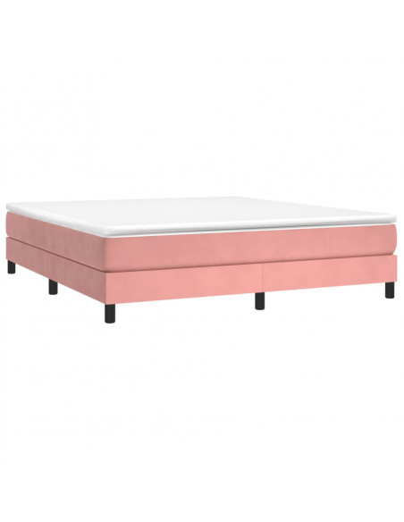 Giroletto a Molle Rosa 160x200 cm in Velluto