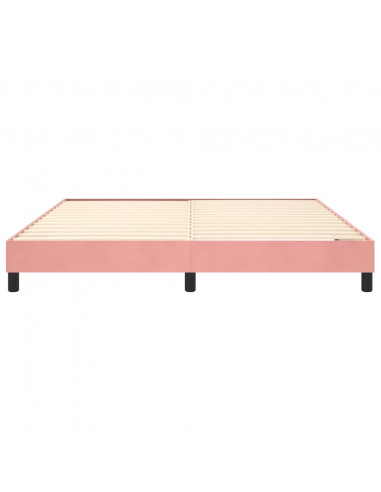 Giroletto a Molle Rosa 160x200 cm in Velluto