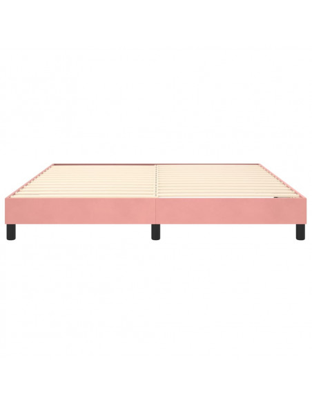 Giroletto a Molle Rosa 160x200 cm in Velluto