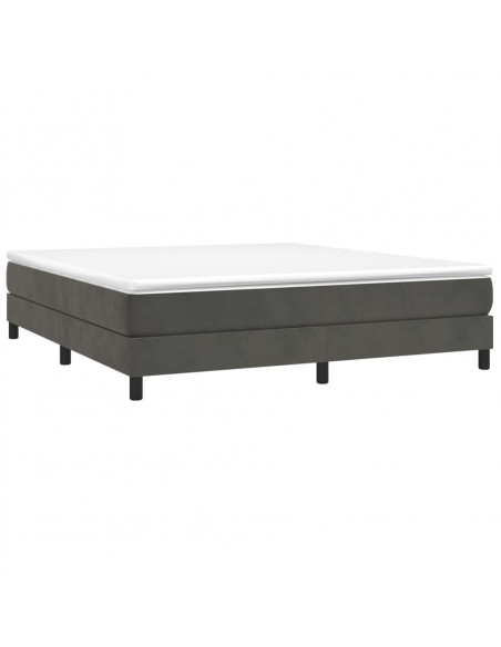 Giroletto a Molle Grigio Scuro 180x200 cm in Velluto