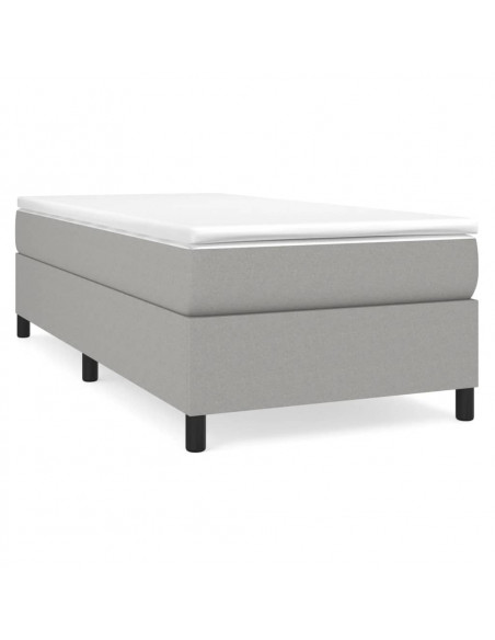Giroletto a Molle Grigio Chiaro 90x190 cm in Tessuto