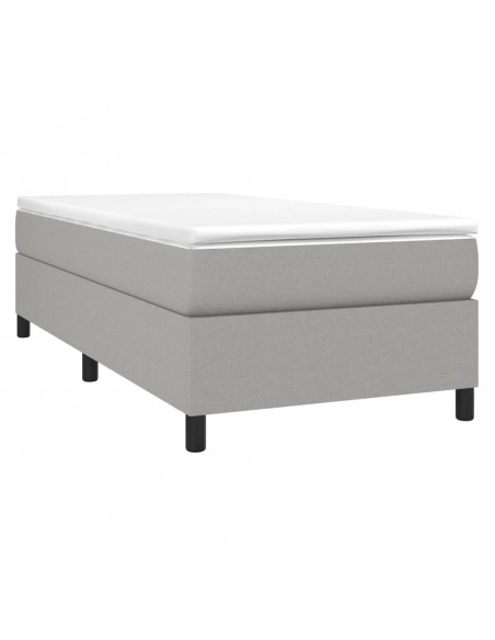 Giroletto a Molle Grigio Chiaro 90x190 cm in Tessuto