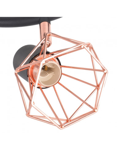 Plafoniera con 3 Lampadine a LED a Incandescenza 12 W