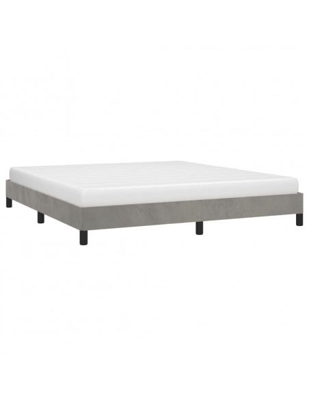 Giroletto Grigio Chiaro 160x200 cm in Velluto