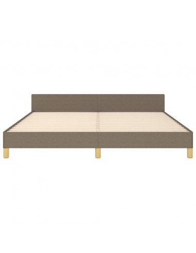 Giroletto con Testiera Grigio Tortora 180x200 cm in Tessuto