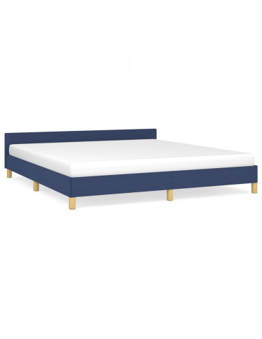 Giroletto con Testiera Blu 180x200 cm in Tessuto