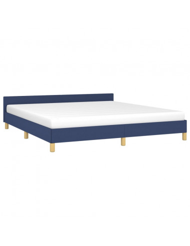 Giroletto con Testiera Blu 180x200 cm in Tessuto