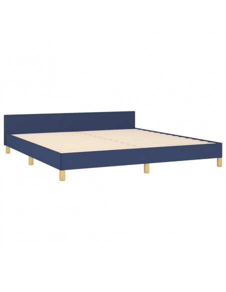 Giroletto con Testiera Blu 180x200 cm in Tessuto