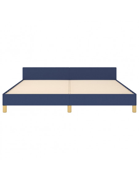 Giroletto con Testiera Blu 180x200 cm in Tessuto