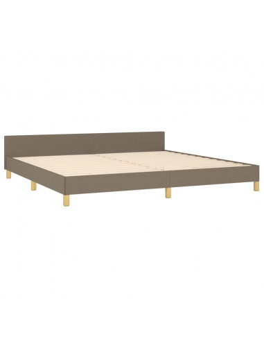 Giroletto con Testiera Grigio Tortora 200x200 cm in Tessuto