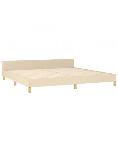 Giroletto con Testiera Crema 200x200 cm in Tessuto