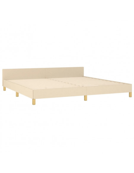 Giroletto con Testiera Crema 200x200 cm in Tessuto