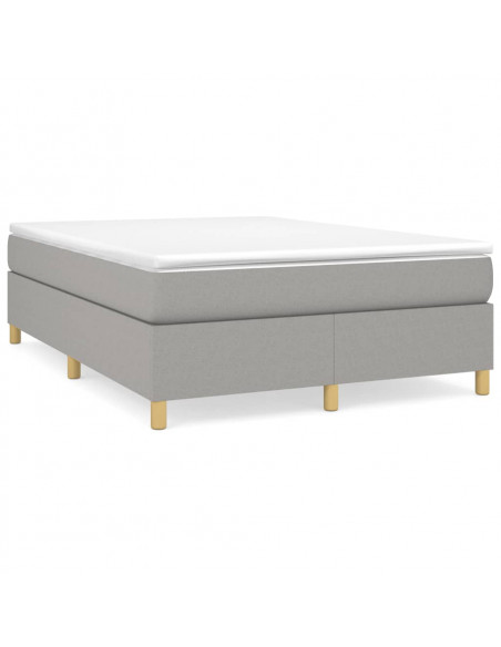 Giroletto a Molle Grigio Chiaro 140x190 cm in Tessuto
