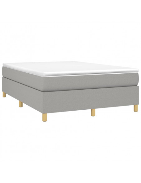 Giroletto a Molle Grigio Chiaro 140x190 cm in Tessuto