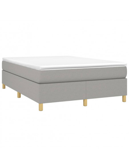 Giroletto a Molle Grigio Chiaro 140x200 cm in Tessuto