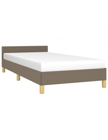 Giroletto con Testiera Tortora 90x190 cm in Tessuto