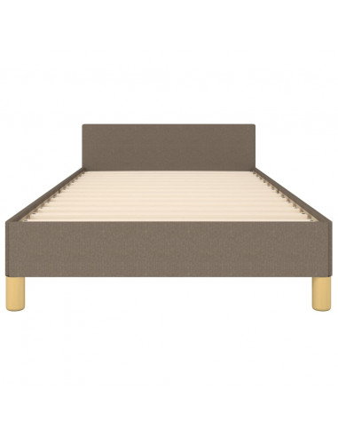 Giroletto con Testiera Tortora 90x190 cm in Tessuto