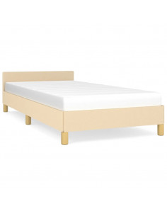 Giroletto con Testiera Crema 90x190 cm in Tessuto 2