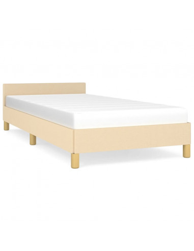 Giroletto con Testiera Crema 90x190 cm in Tessuto