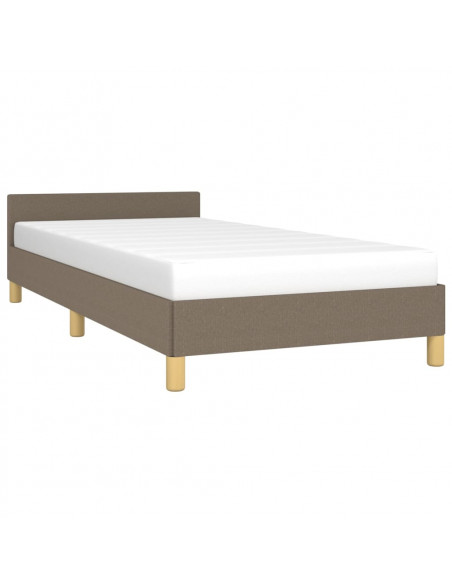 Giroletto con Testiera Tortora 90x200 cm in Tessuto