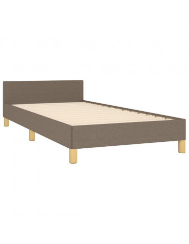 Giroletto con Testiera Tortora 90x200 cm in Tessuto