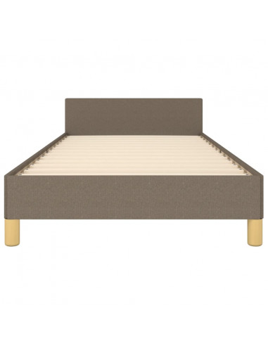 Giroletto con Testiera Tortora 90x200 cm in Tessuto