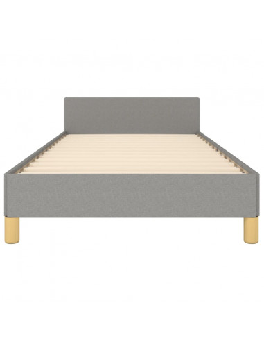 Giroletto con Testiera Grigio Chiaro 100x200 cm in Tessuto